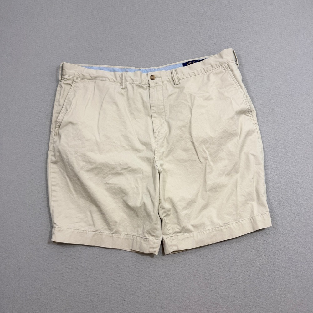 Polo Ralph Lauren Shorts Men 42 Beige Classic Fit 9 Stretch Chino Casual Cotton